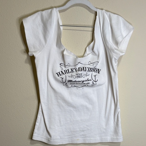 Harley-Davidson Tops - Harley-Davidson Vintage White Graphic Women's Tee Size Large